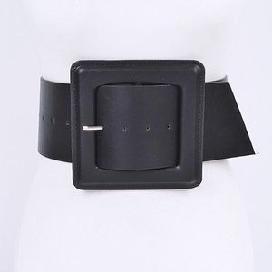 BNWT Plus Size Black Oversize Square Buckle Fashion Belt